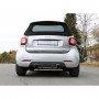 Silent rear duplex stainless steel 1x100mm type 25 for SMART FOR BRABUS TYPE 453