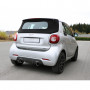 Silent rear duplex stainless steel 1x100mm type 25 for SMART FOR BRABUS TYPE 453