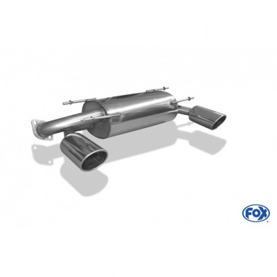 Silent rear duplex stainless steel 1x129x106mm type 32 for SUBARU BRZ