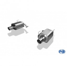 Silencieux arrière duplex inox 1x100mm type 16 pour SUBARU FORESTER TYPE SJ