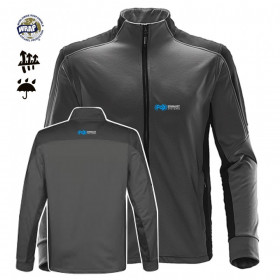 Black/grey FOX fleece jacket with blue/white logo