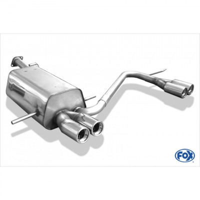 Silencieux arrière duplex inox 2x70mm type 13 pour SUBARU IMPREZA TYPE GD/GG