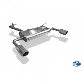 Silencieux arrière duplex inox 1x100mm type 16 pour SUBARU IMPREZA TYPE GT7 (AWD)