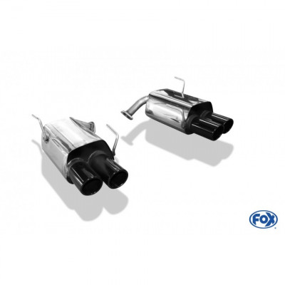 Silent rear duplex stainless steel duplex type 12 (black) for SUBARU IMPREZA WRX TYPE GJ (4WD)