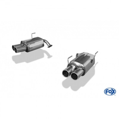 Silencieux arrière duplex inox 2x90mm type 12 pour SUBARU IMPREZA WRX TYPE GJ (4WD)