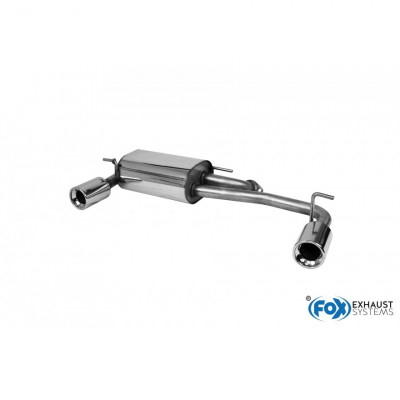 Silencieux arrière duplex inox 1x90mm type 13 pour SUBARU JUSTY II