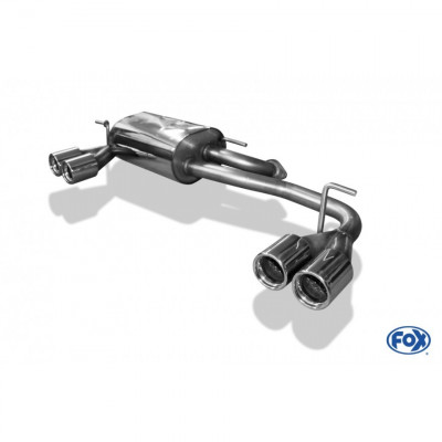 Silent rear duplex stainless steel 2x76mm type 13 for SUBARU JUSTY II