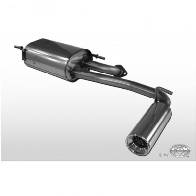 Silencieux arrière inox 1x90mm type 13 pour SUBARU JUSTY II