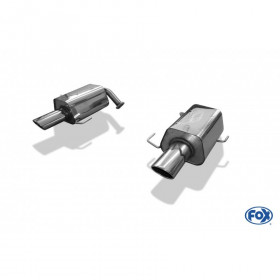 Silent rear duplex stainless steel 1x115x85mm type 44 for SUBARU LEGACY OUTBACK TYPE BP