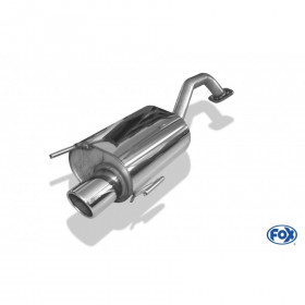 Silent stainless steel rear 1x90mm type 16 for SUZUKI IGNIS III 4x2