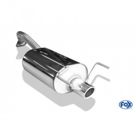 Silencieux arrière inox 1x76mm type 16 pour SUZUKI IGNIS III 4x2