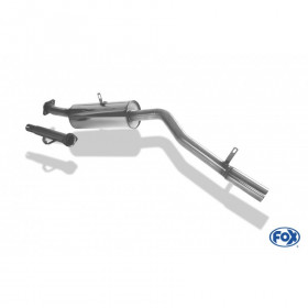 Silencieux arrière inox 1x63mm type 10 pour SUZUKI SAMURAI SANTANA 2 PLACES (COURT)