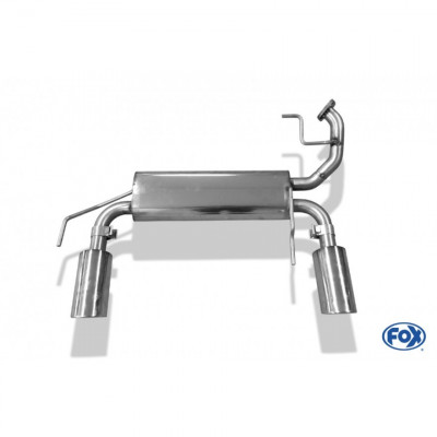 Silent rear duplex stainless steel 1x100mm type 16 for SUZUKI SWIFT IV