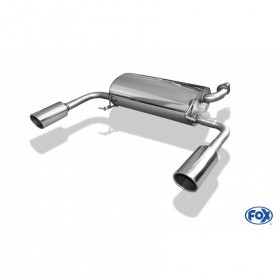 Silencieux arrière duplex inox 1x100mm type 16 pour SUZUKI SWIFT SPORT IV