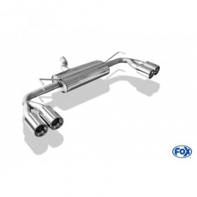 Silencieux arrière duplex inox 2x90mm type 13 pour TOYOTA AURIS TYPE E15