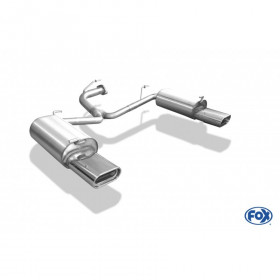 Silencieux arrière duplex inox 1x160x80mm type 53 pour TOYOTA AVENSIS TYPE T25