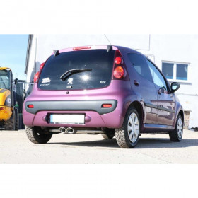 Silencieux arrière inox 2x86x54mm type 33 pour TOYOTA AYGO