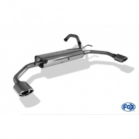 Silent rear duplex stainless steel 1x106x71mm type 33 for TOYOTA AYGO