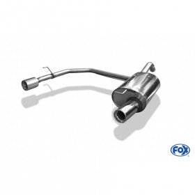 Silent rear duplex stainless steel 1x100mm type 13 for TOYOTA COROLLA TYPE E12