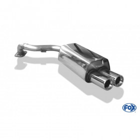 Silencieux arrière inox 2x80mm type 13 pour TOYOTA COROLLA VERSO TYPE R1