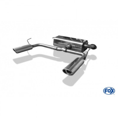 Silencieux arrière duplex inox 1x115x85mm type 33 pour TOYOTA CELICA TYPE T23