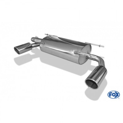 Silent rear duplex stainless steel 1x100mm type 16 for TOYOTA GT86