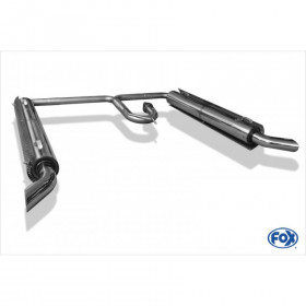 Silencieux arrière duplex "sidepipe" inox 1x76mm type 26 pour TOYOTA HILUX III KUN25 DOUBLE CAP