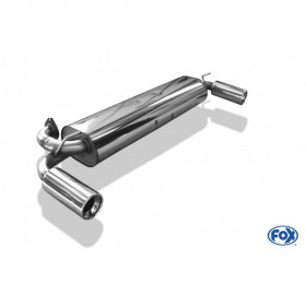 Silent rear duplex stainless steel 1x90mm type 13 for TOYOTA MR2 TYPE W1