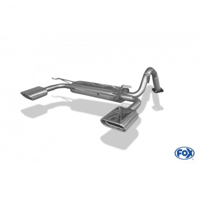 Silent rear duplex stainless steel 1x150x70mm type 53 for TOYOTA YARIS TYPE XP9F