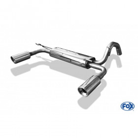 Silent rear duplex stainless steel 1x90mm type 17 for TOYOTA YARIS TYPE XP9F