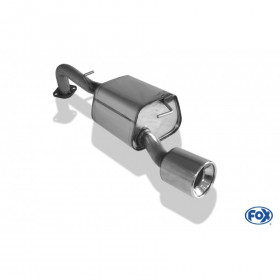 Silent stainless steel rear 1x100mm type 13 for TOYOTA YARIS TS TYPE XP9F