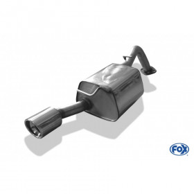 Silencieux arrière inox 1x90mm type 17 pour TOYOTA YARIS TS TYPE XP9F