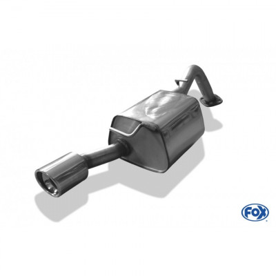 Silencieux arrière inox 1x90mm type 17 pour TOYOTA YARIS TS TYPE XP9F