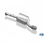 Silent stainless steel rear 1x90mm type 17 for TOYOTA YARIS TS TYPE XP9F