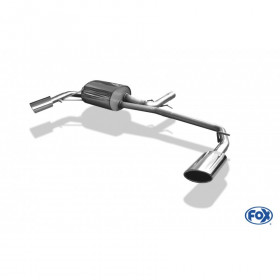 Silencieux arrière duplex inox 1x115x85mm type 38 pour VOLVO S60