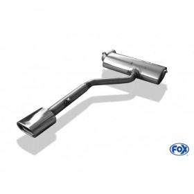 Silencieux arrière inox 1x135x80mm type 53 pour TRABANT KÜBELWAGEN