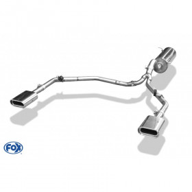 Silent rear duplex stainless steel 1x160x80mm type 53 for VOLSWAGEN AMAROK 4x4 (with step)