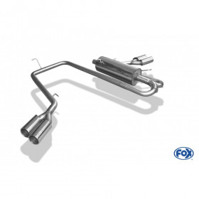 Silent rear SIDE PIPE stainless steel 2x90mm type 12 for VOLSWAGEN AMAROK 4x4 (with step-