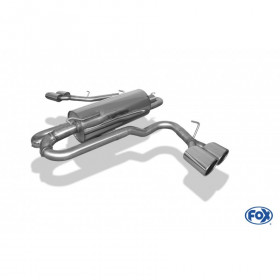 Silent rear SIDE PIPE stainless steel 2x115x85mm type 38 for VOLSWAGEN AMAROK 4x4 (with step)