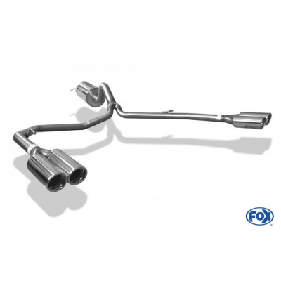 Silent rear duplex stainless steel 2x80mm type 17 for VOLSWAGEN AMAROK 4x4 (no step)