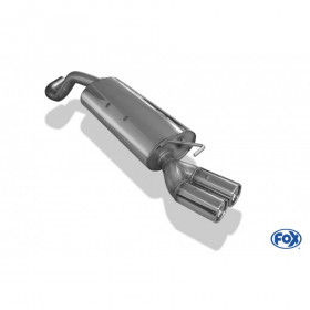 Silencieux arrière inox 2x76mm type 13 pour VOLKSWAGEN BEETLE TYPE 1C/9C/1Y