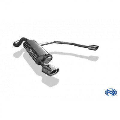 Silent rear duplex stainless steel 1x135x80mm type 53 for VOLSWAGEN BEETLE TYPE 1C/9C/1Y