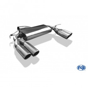 Silencieux arrière duplex inox 2x90mm type 16 pour VOLKSWAGEN  BEETLE TYPE 16/5C (coupé/cabriolet)