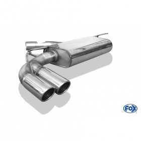 Silencieux arrière duplex inox 1x135x80mm type 53 pour VOLSWAGEN BEETLE TYPE 1C/9C/1Y