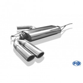 Silencieux arrière duplex inox 1x135x80mm type 53 pour VOLSWAGEN BEETLE TYPE 1C/9C/1Y