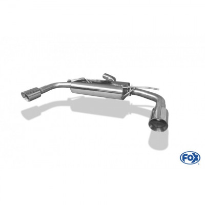 Silencieux arrière duplex inox 1x135x80mm type 53 pour VOLSWAGEN BEETLE TYPE 1C/9C/1Y