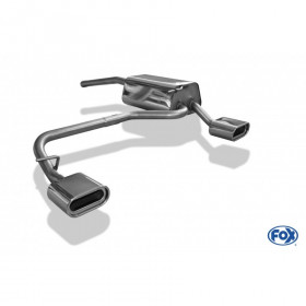 Silencieux arrière duplex inox 1x160x80mm type 53 pour VOLKSWAGEN CADDY III