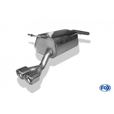 Silencieux arrière duplex inox 1x135x80mm type 53 pour VOLSWAGEN BEETLE TYPE 1C/9C/1Y