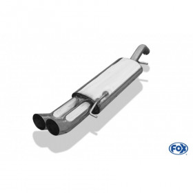 Silencieux arrière inox 2x76mm type 18 pour VOLKSWAGEN CORRADO 16V/VR6