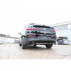 Silencieux arrière duplex inox 1x90mm type 16 pour BMW X4 20i TYPE G02